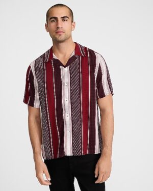 Dotted Striped Short Sleeve Shirt