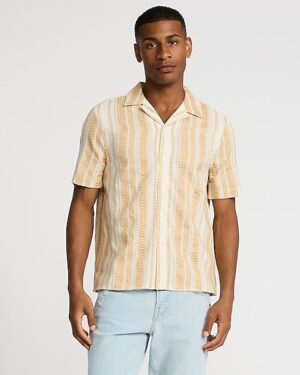 Textured Stripe Short Sleeve Shirt