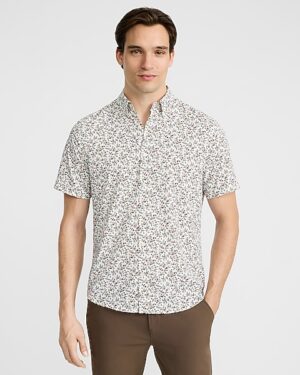 Mini Floral Wrinkle-Resistant Everyday Performance Short Sleeve Shirt