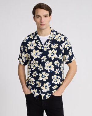 Floral Rayon Short Sleeve Shirt