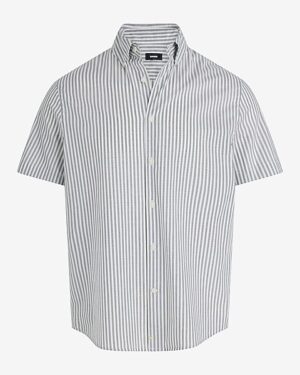 Striped Cotton Stretch Short Sleeve Shirt