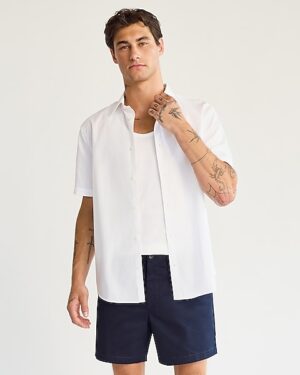 Slim Short Sleeve Cotton Stretch 1MX Dress Shirt