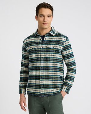 Plaid Brushed Cotton Double Pocket Shirt