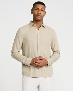Linen-Blend Shirt