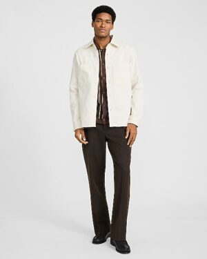 Cotton Twill Double Patch Pocket Shirt Jacket