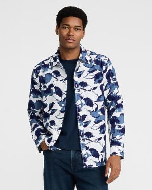 Textured Floral Long Sleeve Shirt