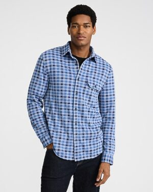 Plaid Button Pocket Sweater Flannel Shirt
