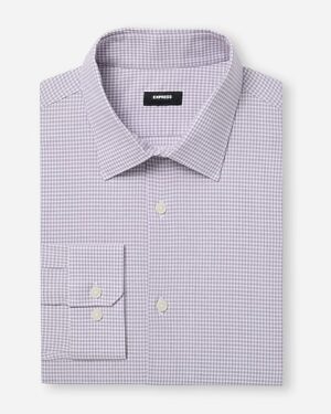 Slim Mini Gingham Cotton Stretch 1MX Dress Shirt