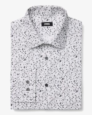 Slim Printed Wrinkle-Resistant Everyday Performance Dress Shirt