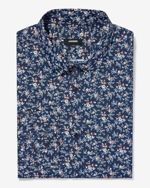 Extra Slim Floral Wrinkle-Resistant Everyday Performance Dress Shirt