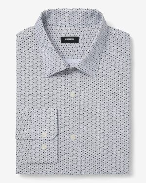 Slim Mini Geo Wrinkle-Resistant Everyday Performance Dress Shirt