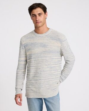 Marled Lightweight Cotton-Blend Sweater