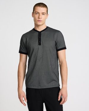 Mini Geo Textured Everyday Performance Henley