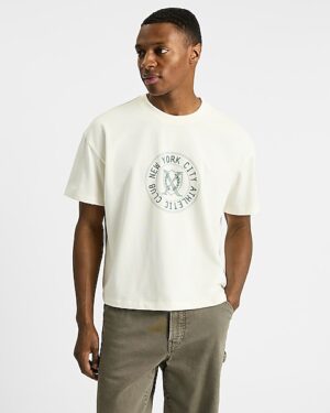 Athletic Club X-Logo Graphic Premium Weight Cropped Loose T-Shirt