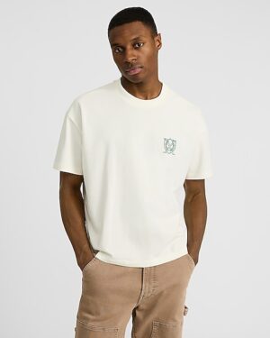 Embroidered X-Logo Chest Graphic Premium Weight Cropped Loose T-Shirt
