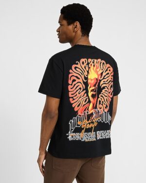 For Love Flame Heart Graphic T-Shirt