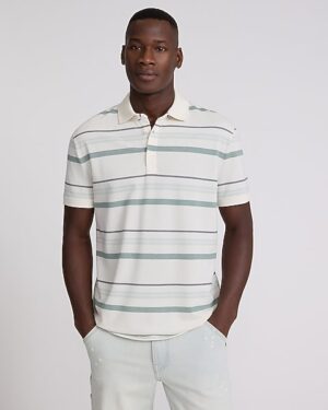 Striped Perfect Pima Cotton Pique Polo