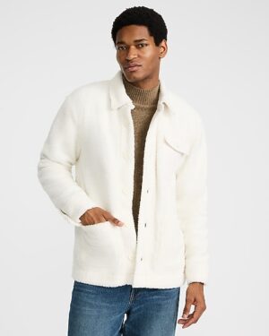 Sherpa Button Front Barn Jacket