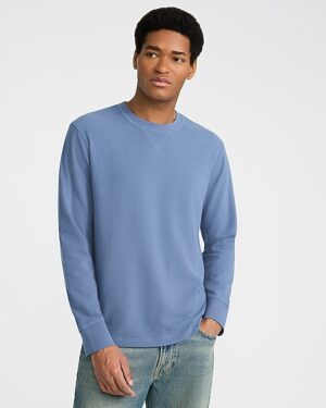 Classic Fit Long Sleeve Crew Neck V-Stitch T-Shirt