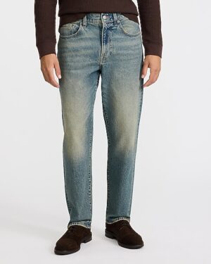 Loose Medium Wash Stretch Jeans