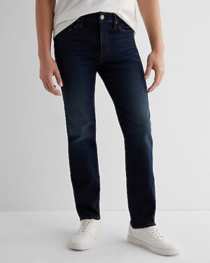 Slim Straight Dark Wash Hyper Stretch Jeans
