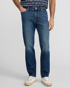Slim Straight Dark Wash Stretch Jeans