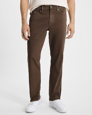 Slim Straight Brown Hyper Stretch Jeans