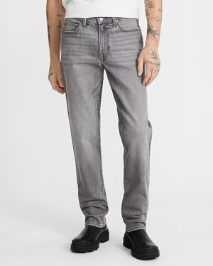 Slim Gray Wash Stretch Jeans