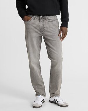 Athletic Slim Medium Gray Stretch Jeans