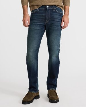 Slim Straight Medium Wash Stretch Jeans