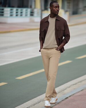 Slim Straight Khaki Hyper Stretch Jeans