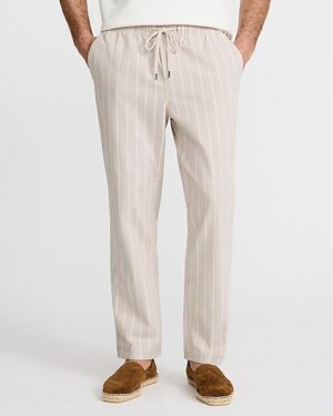 Cotton Stretch Drawstring Elastic Waist Pant