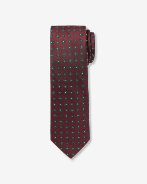 Classic Burgundy Geo Floral Tie