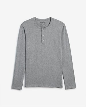 Slim Supersoft Long Sleeve Henley T-Shirt
