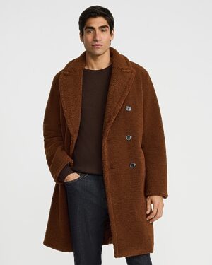 Double Breasted Teddy Topcoat