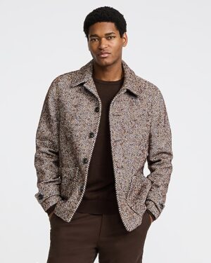 Herringbone Shirt Jacket