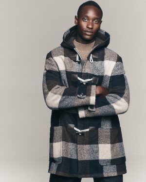 Plaid Hooded Duffle Coat