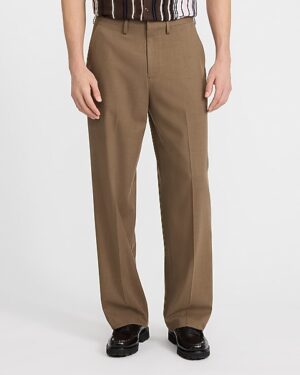 Baggy Mocha Stretch Dress Pant