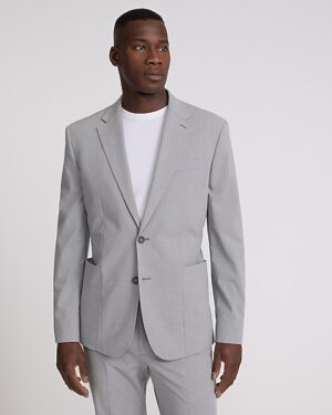 Slim Herringbone Washable Everyday Performance Suit Jacket