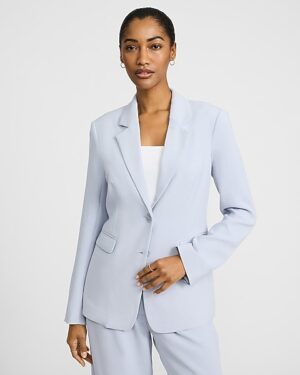 Signature Crepe Two Button Relaxed Blazer