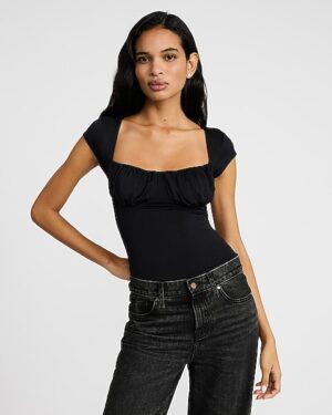 Body Contour Compression Sweetheart Ruched Bodysuit