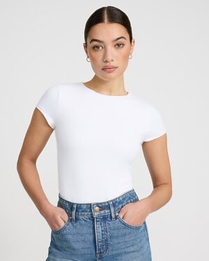 Body Contour High Compression Crew Neck Short Sleeve Bodysuit