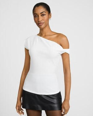 Crepe Off The Shoulder Twist Tank