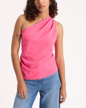 Pleated One Shoulder Tank