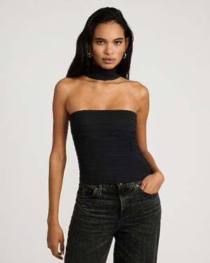 Body Contour Bandage Neck Wrap Tube Top