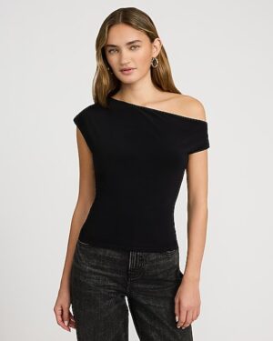 Matte Jersey Asymmetrical One Shoulder Top