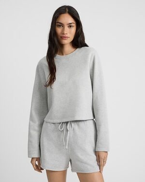 Crew Neck Cropped Sweatshirt