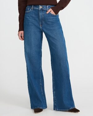 Low Slung Medium Wash Baggy Jeans