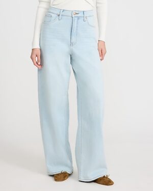 Low Slung Light Wash Baggy Jeans