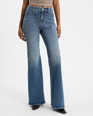 Mid Rise Medium Wash FlexX '70s Flare Jeans